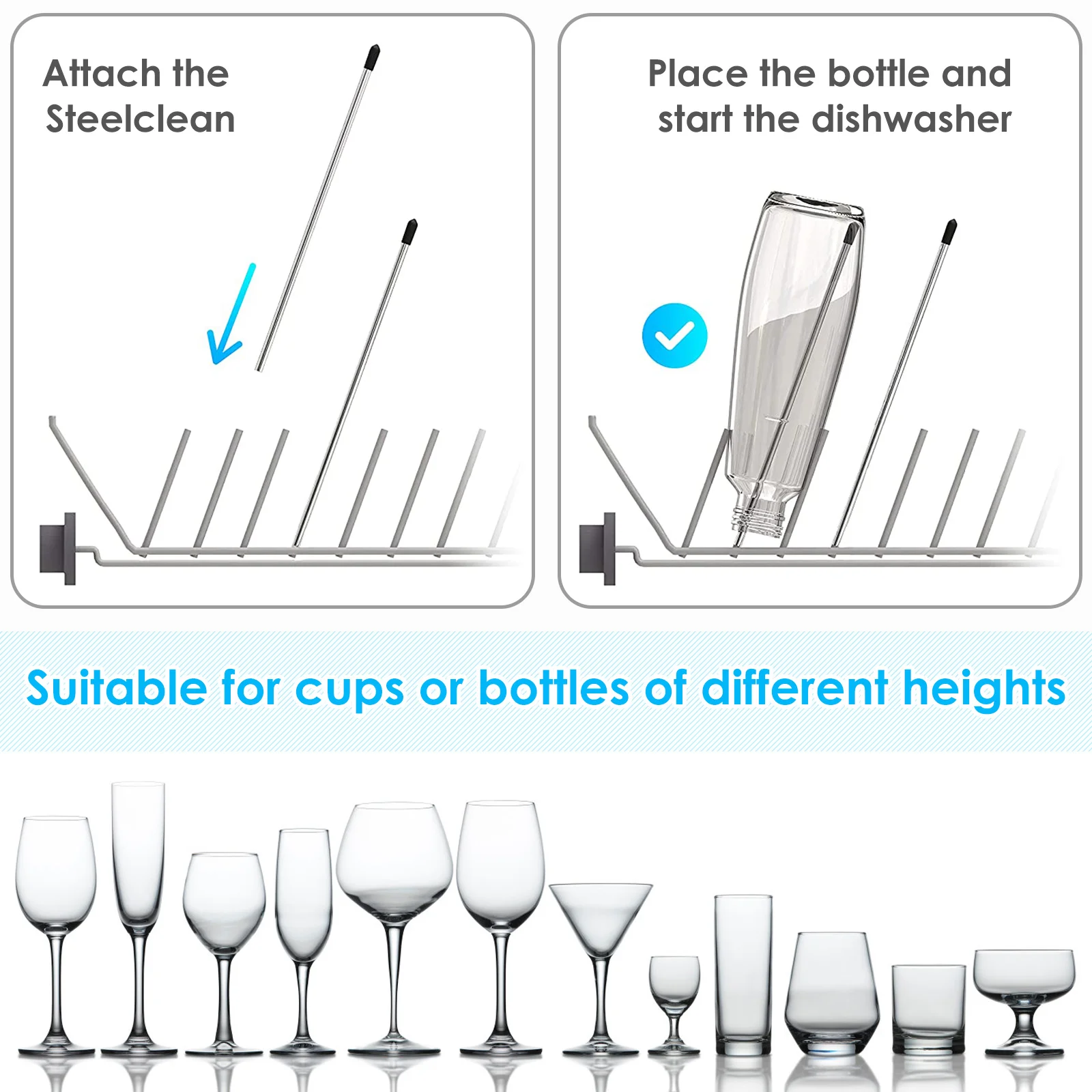 Vaatwasser Insert Compatibel Met Soda-Stroom Flessen Glas Houder Voor Vaatwasser Fles Houder Geschikt Voor Alle Standaard