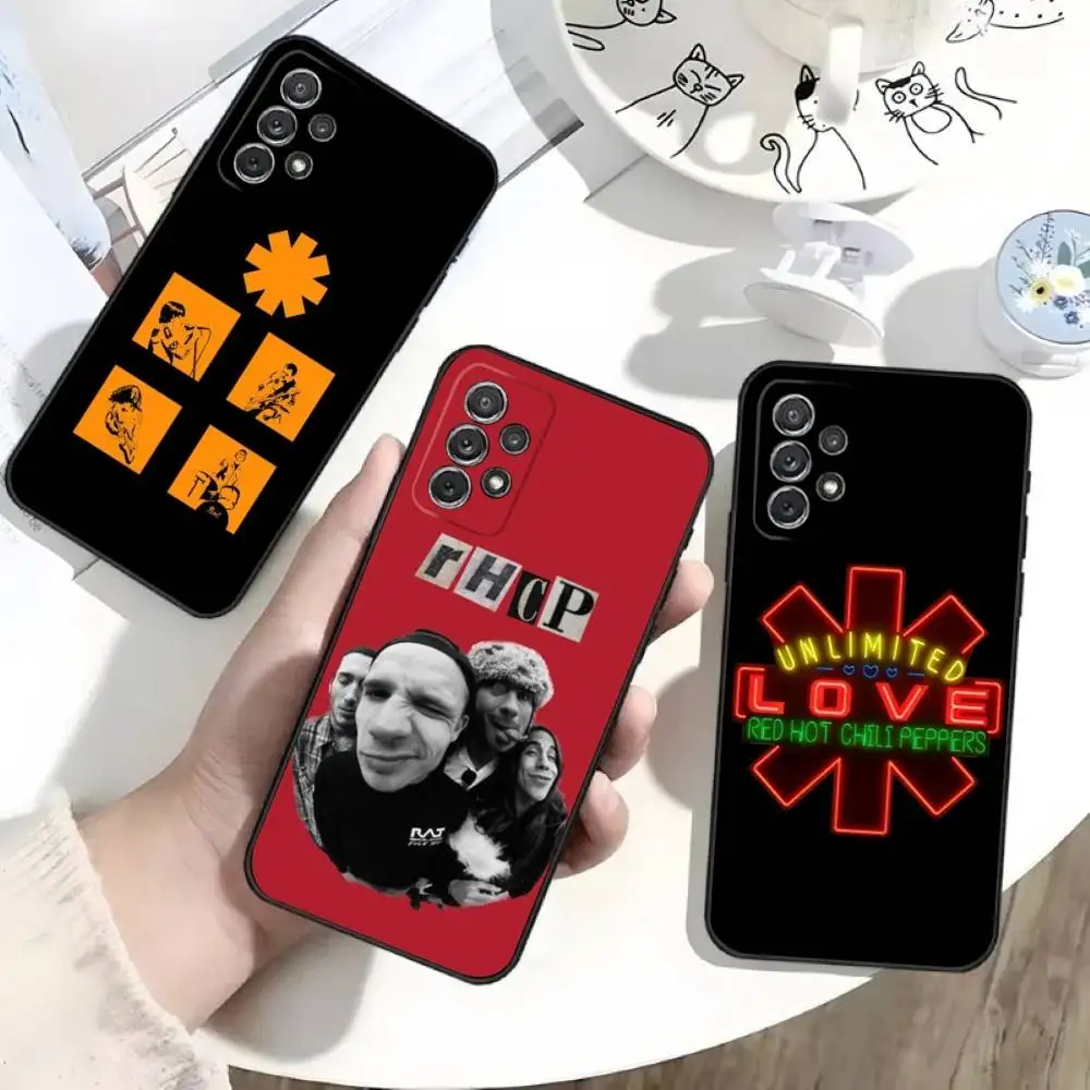 

Red Hot Chili P-pepperss Phone Case For Samsung S25,S24,S21,S22,S23,S30,Ultra,S20,Plus,Fe,Lite,Note,10 Black Soft Shell