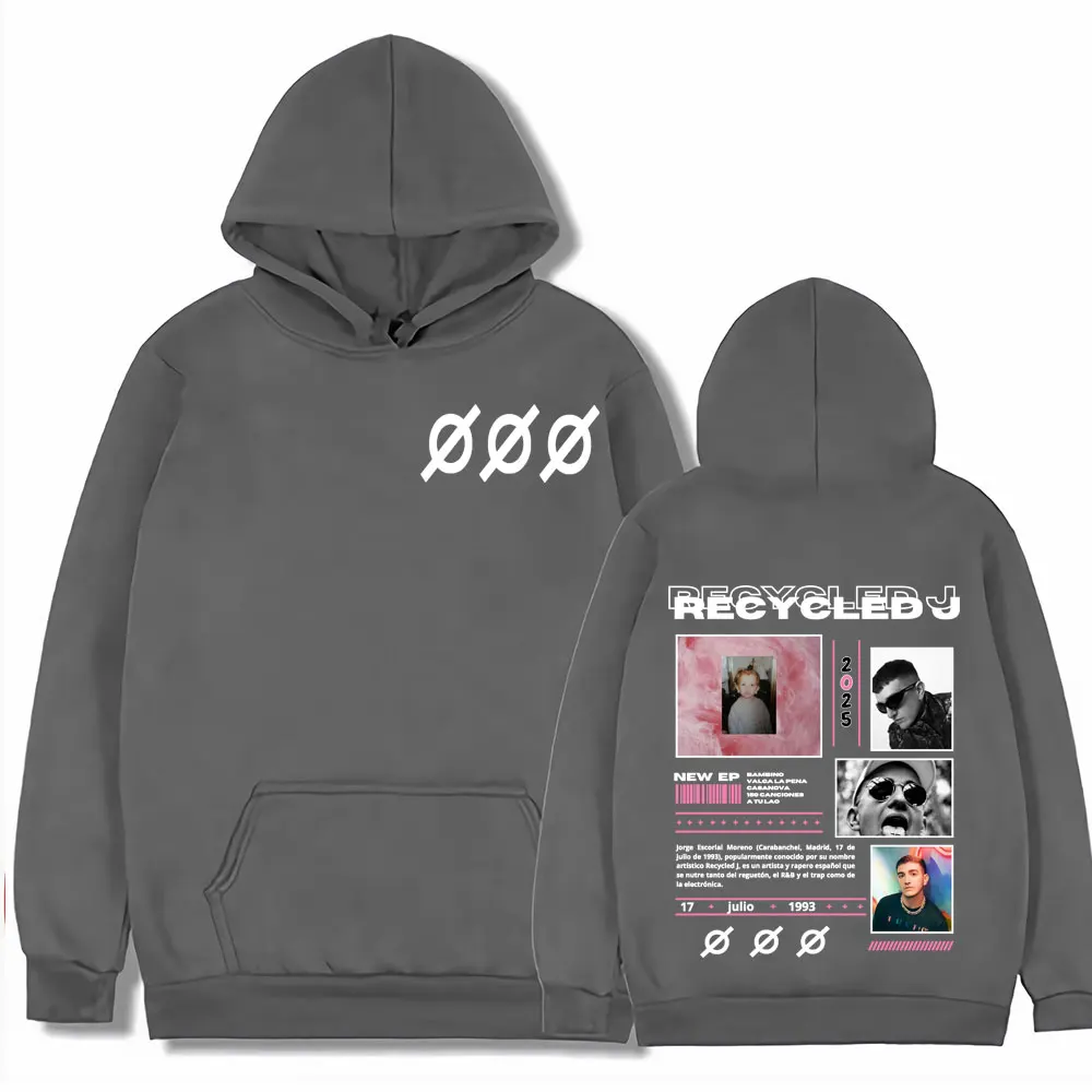 مغني الراب المعاد تدويرها J 2025 جولة الجرافيك هوديس الرجال النساء Harajuku الهيب هوب خمر هوديي الخريف/الشتاء بلوزات الراحة غير رسمية