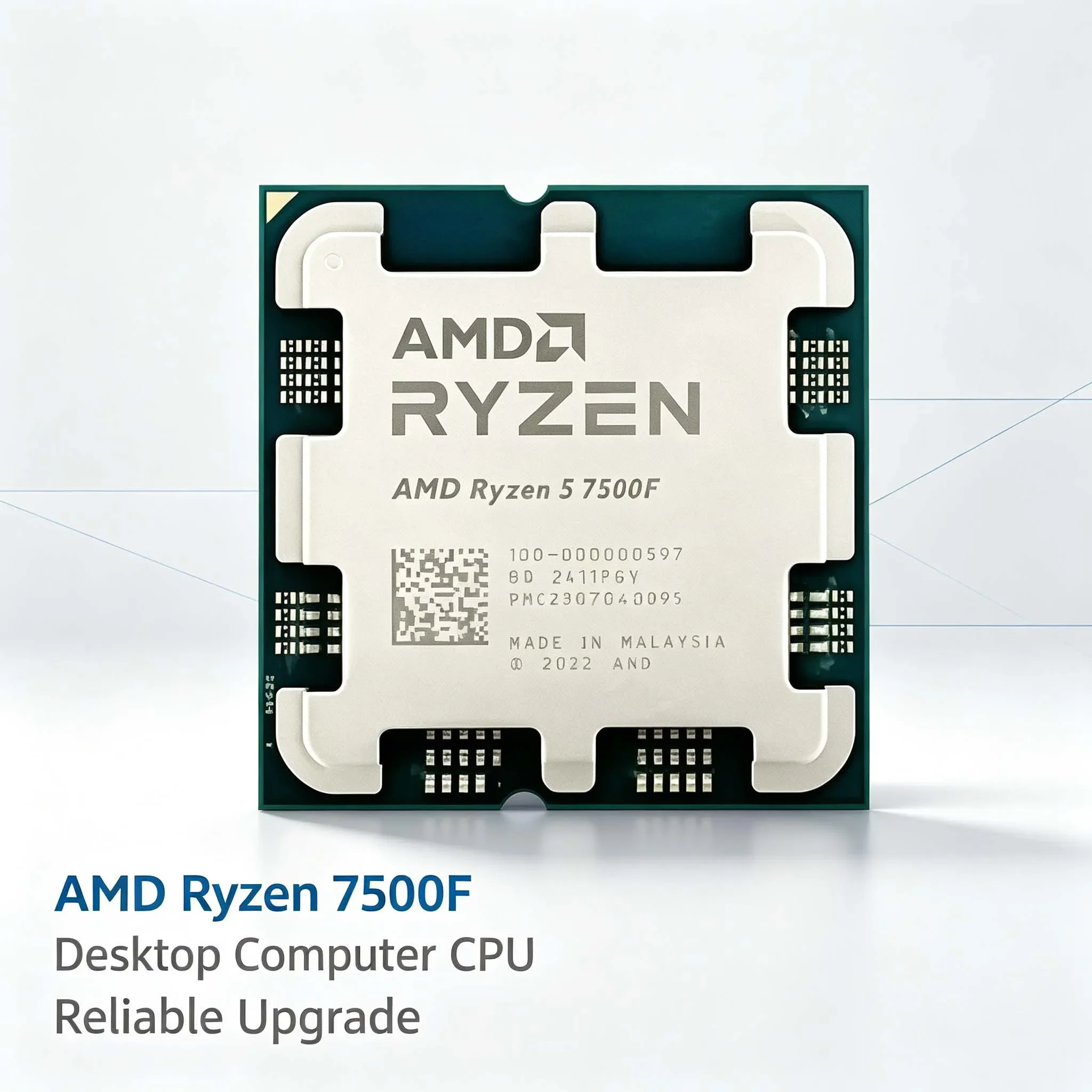 Ryzen 5 7500F 6-Core 12-Thread 3.7GHz AM5 Processor 5NM 32MB Cache 100-000001015 for PC Build – New OEM Tray