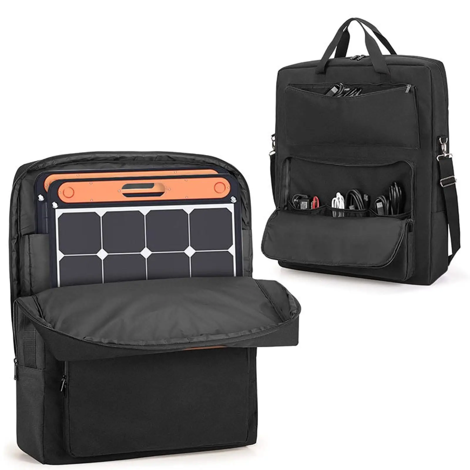 

Solar Panel Bag Portable Dustproof Large Capacity with Strap Carrying Case for Hiking RV Trip Outdoor Activities Travel Yard