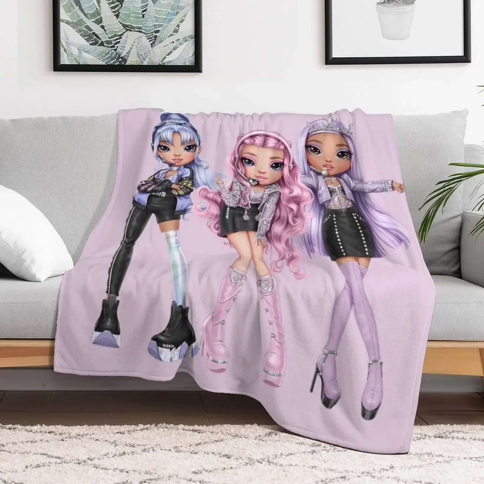 

Rainbow High Seoul Select Royal Three Throw Blanket Heavy Stuffeds Blankets sofa bed Soft Flannel Blankets