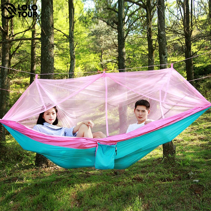 Ultralight Camping Mosquito Net Hammock 1-2 Person Survival Hamac Hanging Bed Outdoor Netting Travel Hanging Bed Portable Tent