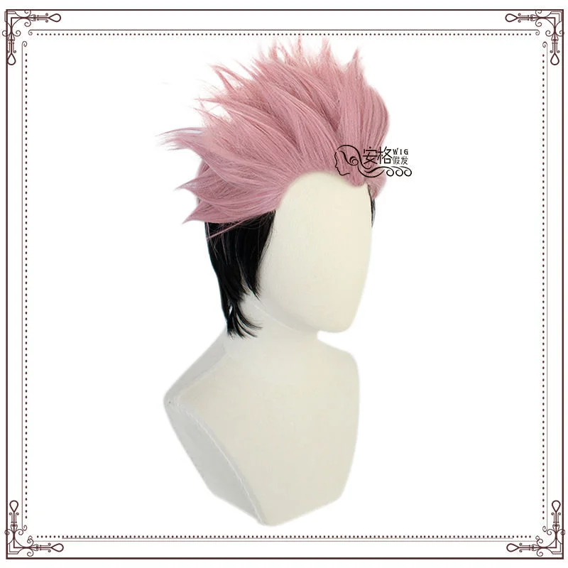 Jujutsu Kaisen Ryomen Sukuna คอสเพลย์เครื่องแต่งกายสั้นอะนิเมะวิกผมวิกผม