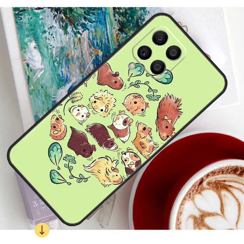 モルモット柄ケース Samsung Galaxy M20 M31 M16 M36 M56 M33 M53 M13 M12 M32 M52 M15 M55 M14 M35 M34 M54用