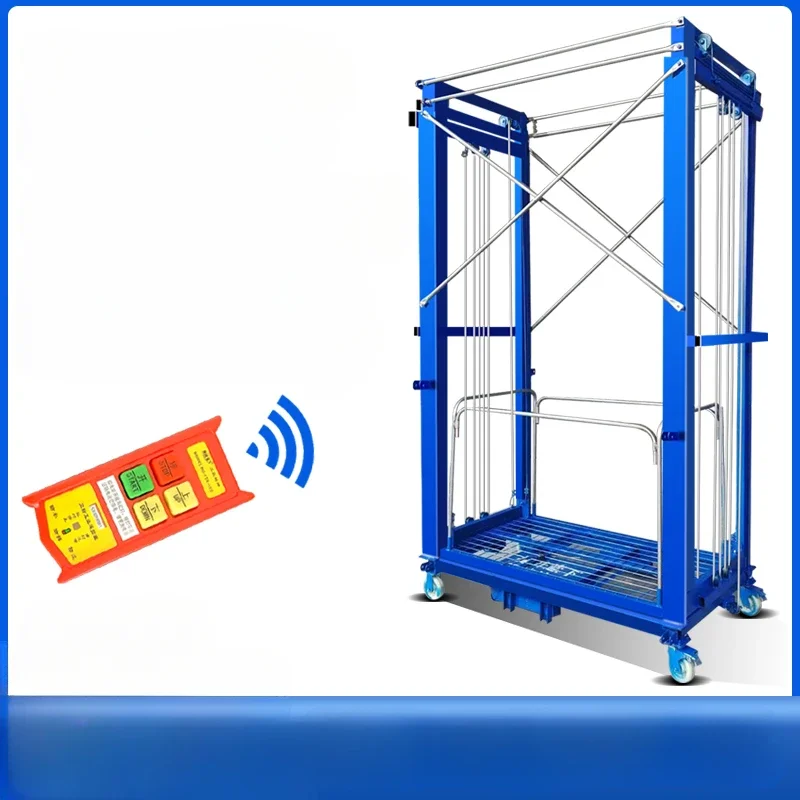 

Electric scaffolding lift remote control hoist folding home decoration site small automatic lifting platform 4m-6m