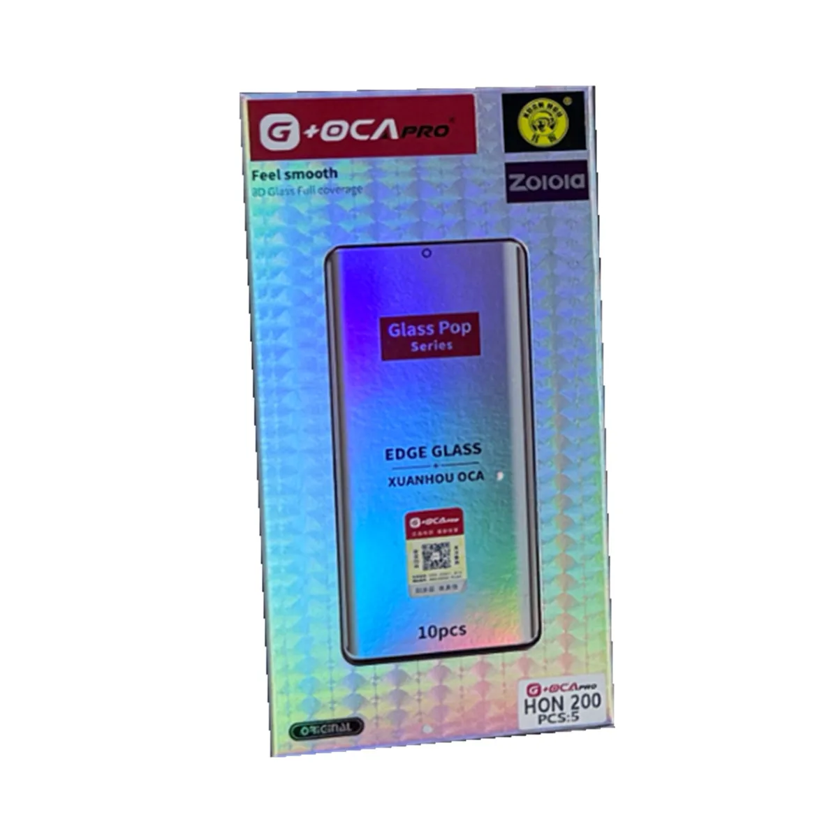 5pcs/bag G-oca pro Glass With OCA for HW Edge Screen Repair Mate 50/60 Pro Nova 10/12 Pro Honor 200 Magic 3-6 Pro/V2