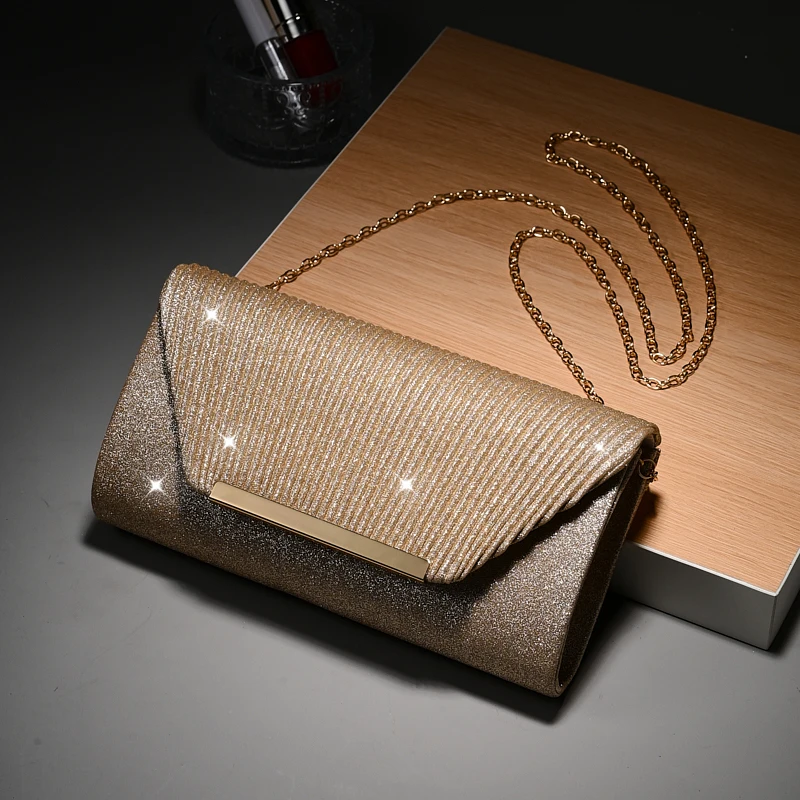 New style stretch pleated evening party wedding dress handbag for bridesmaid travel storage bag for high society outings