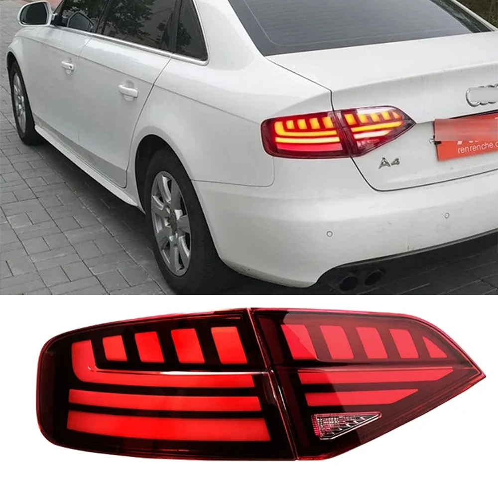 For Audi A4 A4L Tail Light Assembly 2009-2012 Old Retrofit New LED Running Water Turn Tail Light Assembly