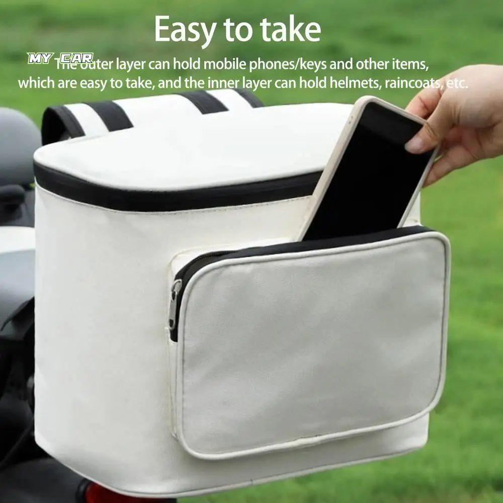 

Large Capacity Electric Vehicle Hanging Bag Waterproof Practical Motorcycle Storage Bag Durable Oxford Cloth