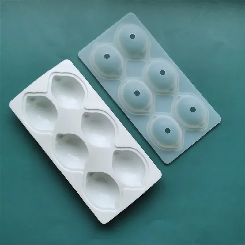 6 Cavity 3D Lemon Shape Fruit Silicone Mold Brownies Cake Mousse Cake Moulds Pan Baking French Dessert Cake Decorating Tools