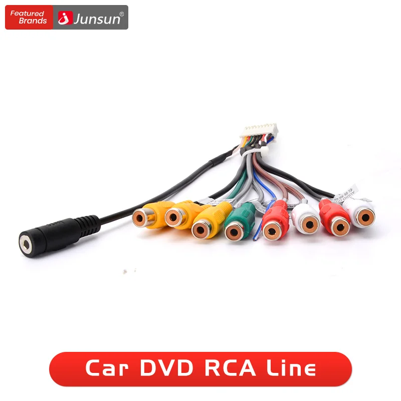Junsun Autoradio Radio RCA Ausgangskabel Aux-in Adapterkabel mit MIC Autozubehör