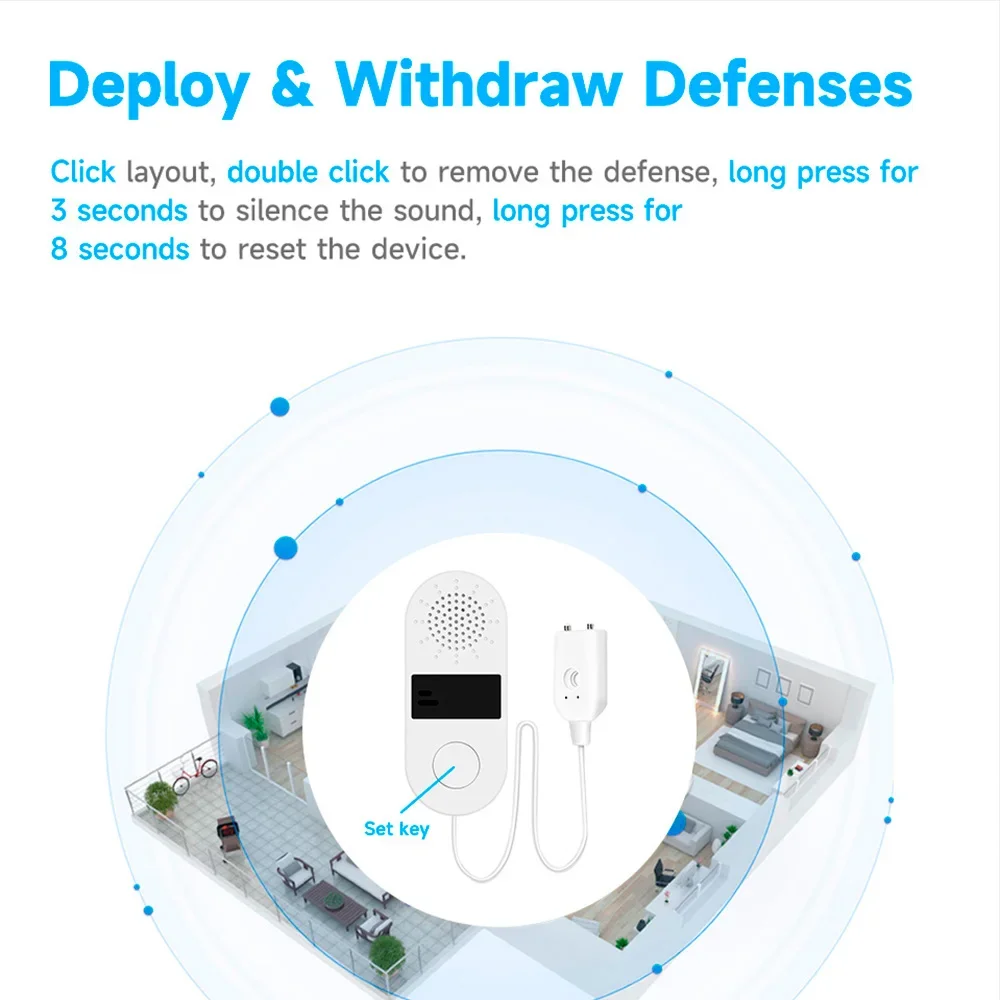 Tuya Inteligente Sensor De Vazamento De Água, Detector De Vazamento De Inundação, Sistema De Alarme De Som E Luz, 130dB, App Monitor Remoto, Wi-Fi