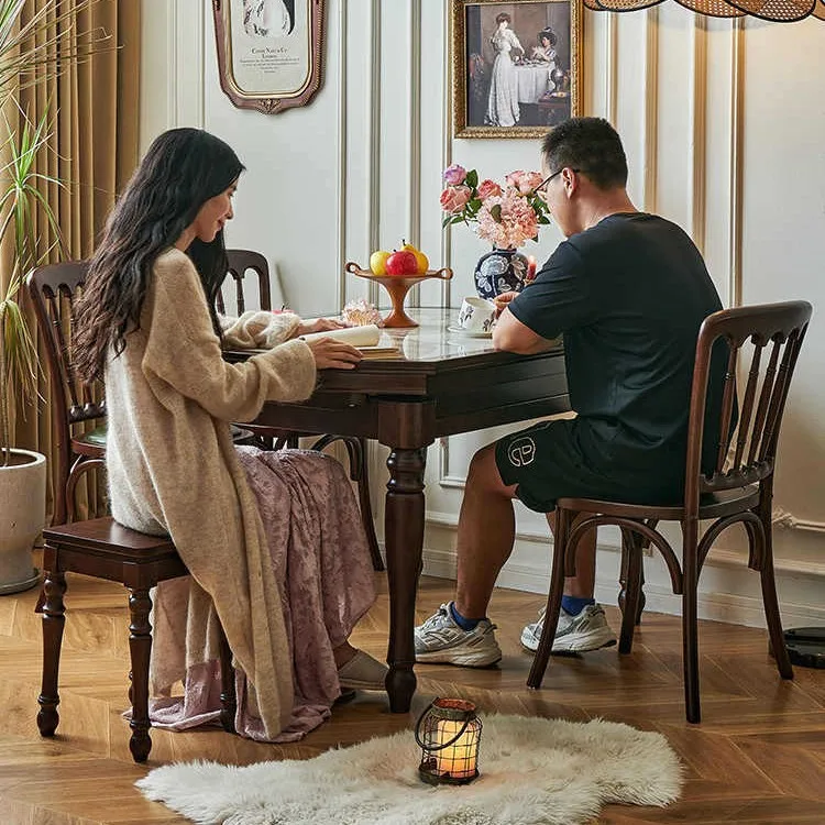 American solid wood stools can be stacked chairs, home dining room all walnut small stools, benches, living room square stools