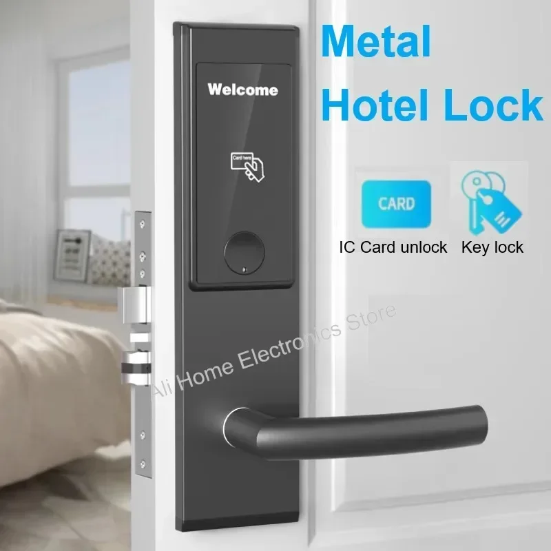 Hotel Door Lock Smart Magnetic Card Induction Lock Hotels Homestays Apartments Wooden Door Locks with Key cerradura electrónica