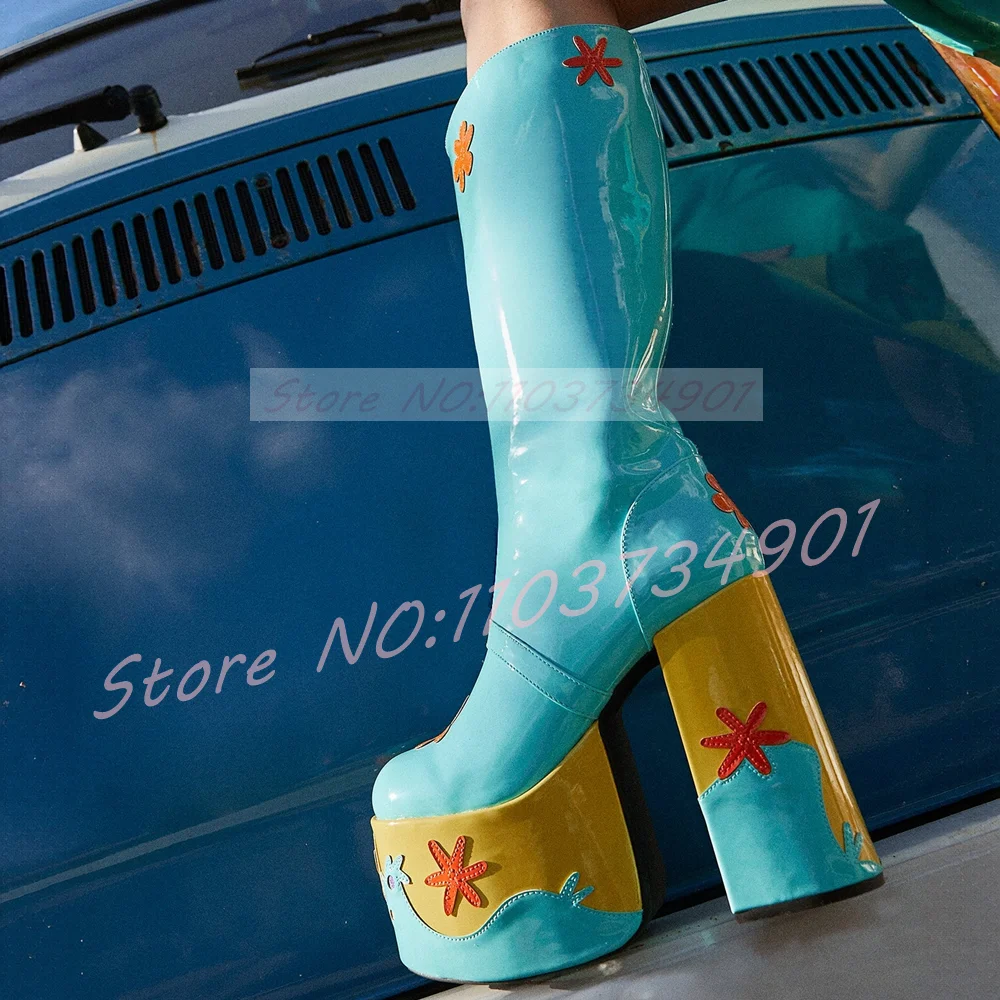 Stivali con plateau Patchwork - Women'S Shoes Y2K recensione e prezzo