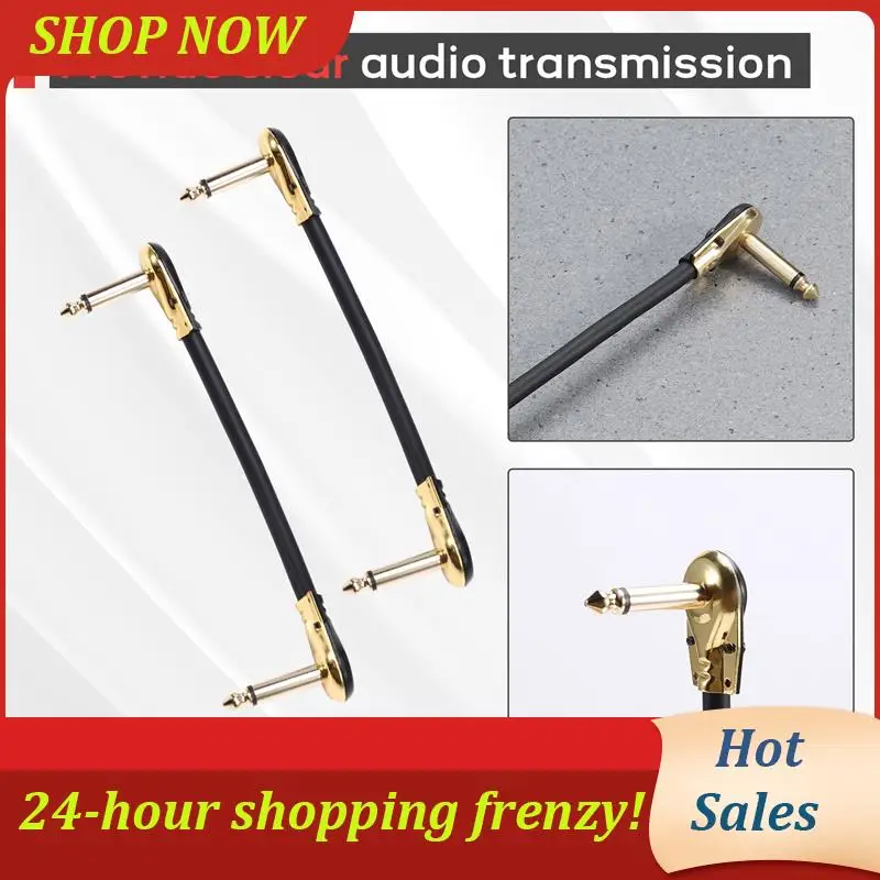 

AB31-Guitar Line Effect Device Connects Wire Double Flat Head Anaerobic Audio Line Instrument Jack Plug 15CM