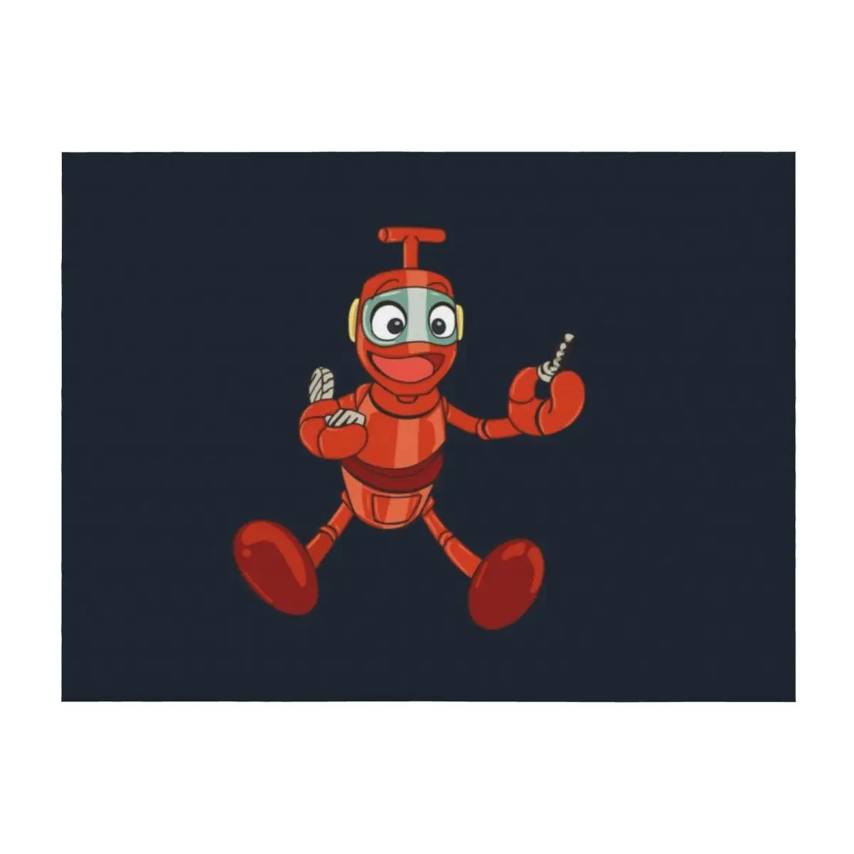 

Nono the little robot character of Ulysse 31 Throw Blanket Heavy Soft Beds Luxury St Furrys Blankets