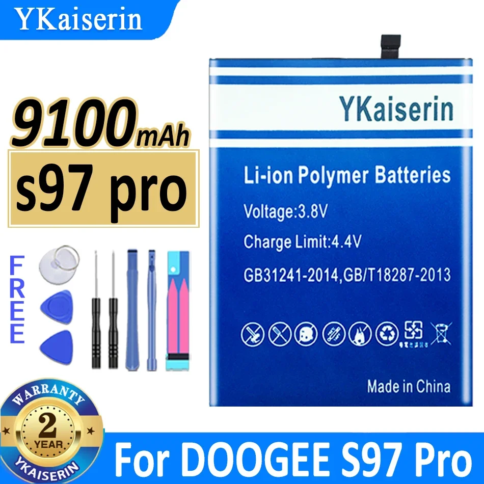 

Новый аккумулятор ykaisсеребрин BAT21ZN1318500 9100 мАч для DOOGEE S97 Pro S97Pro