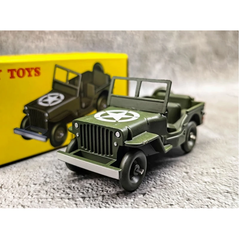 DINKY Diecast 1:43 Scale MILITAIRE Willis Off Road Car Alloy Model Finished Simulation Collection Decoration Gift Toys Display