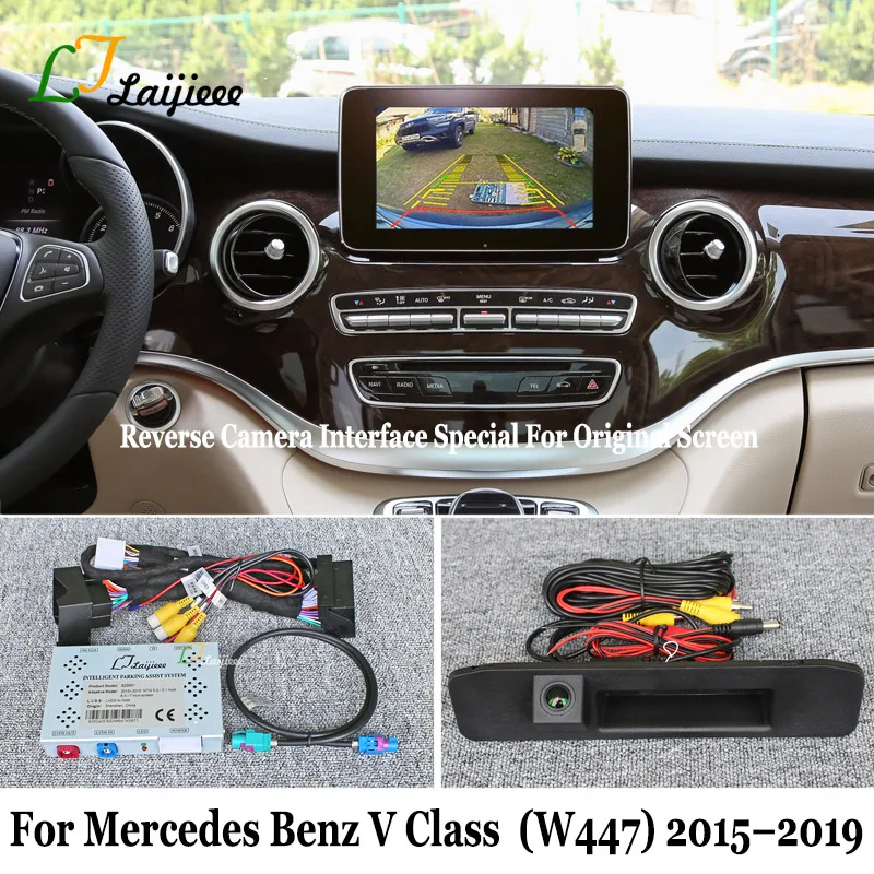 For Mercedes Benz V Class W447 V220 V250 Marco Polo 2015-2019 OEM Screen No coding HD Night Vision Rear View Reverse Camera