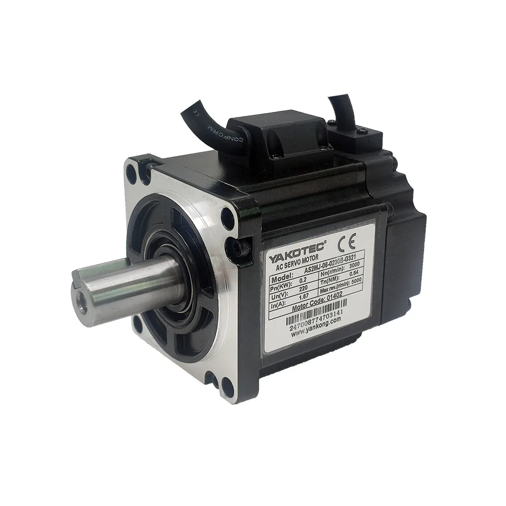 New and original YAKO AS2MJ-06-0230B-G321 Servo Motor 220VAC 200W 3000rpm