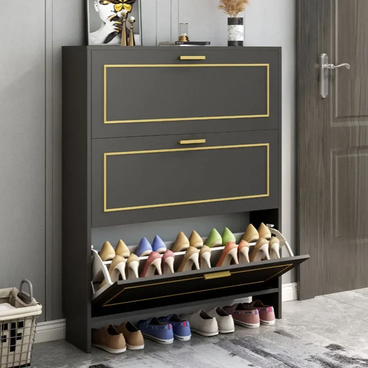 Light Luxury Shoe Cabinet Ultra-thin Large Men Shelf Shoe Cabinets Door Multilayer Zapatero Entrada Recibidor Entryway Furniture