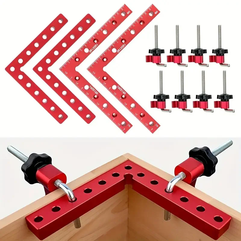 120/140/160mm Right Angle Fixing Clip 90 Degree L-shaped Auxiliary Fixture Positioning Panel Clip Woodworking Clamping Tool