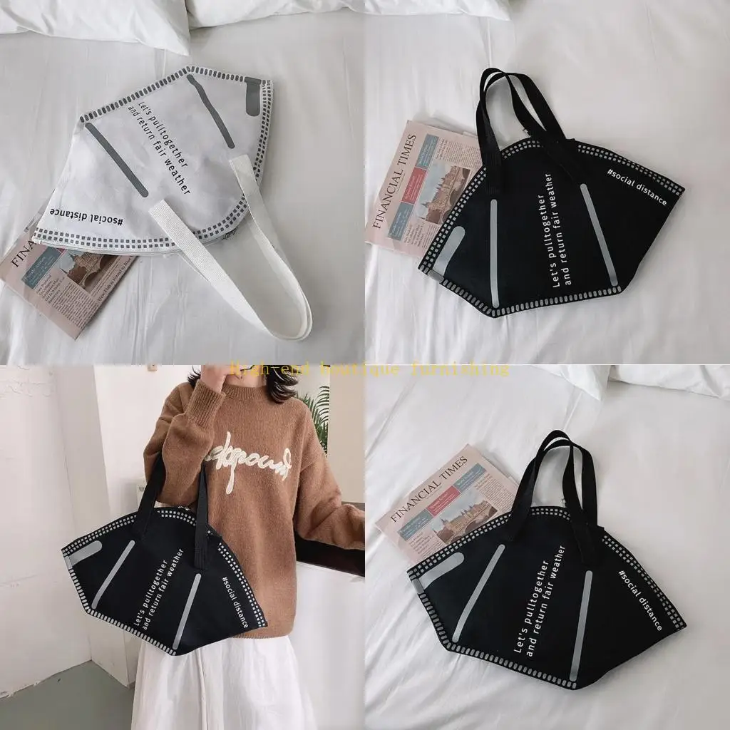 

Сумка для творческих женских пакетов с модным купюром в форме маски.