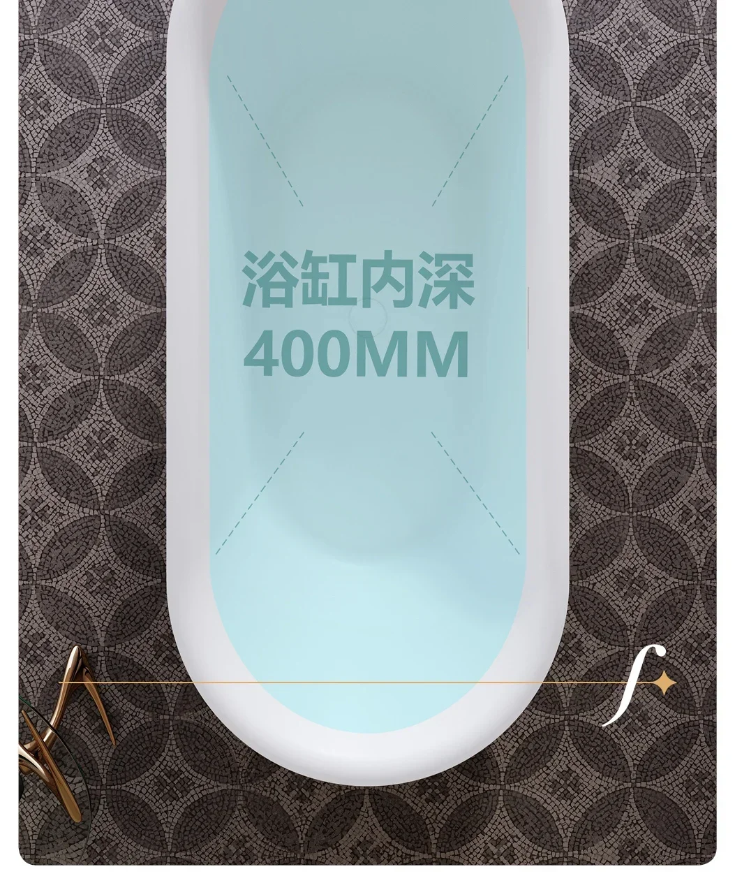 Акриловая ванна со штативом для небольшой квартиры, дома, кровати и завтрака, овальная ванна в стиле ретро