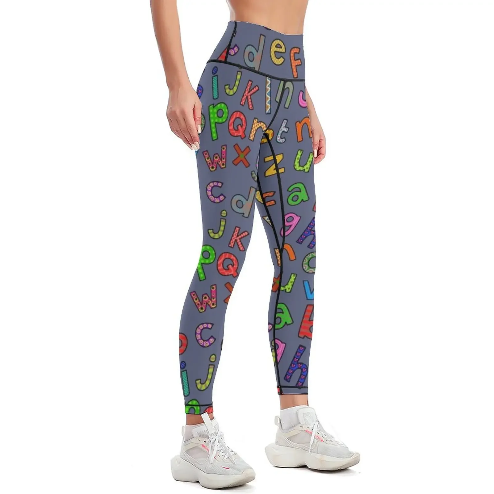 Hand Drawn Letters of the Alphabet Leggings sports for push up gym top sporty woman gym gym sportswear woman Womens Leggings