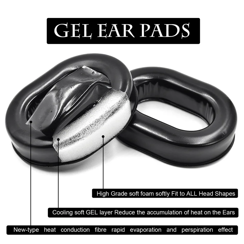 Gel Noise‑Isolating Headphone Replacement Cushion Earpads Compatible With David Clark H10 Ground Crew Aviation Safety Headset