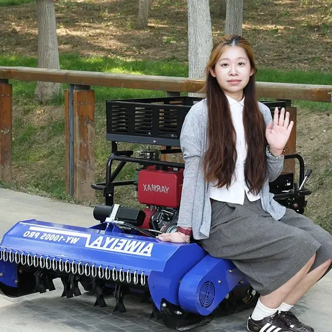 Customized Popular Sale Gas Powered Lawn Mower Robot Remote Control Lawn Mower Quick Startup For Mini Family Courtyard Lawn