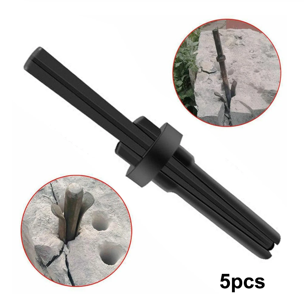 5PCS Stone Breaker 125x12mm Stone Splitting Tool Wedges Concrete Rock Splitters For Splitting Hard Stones Granite Hand Tool