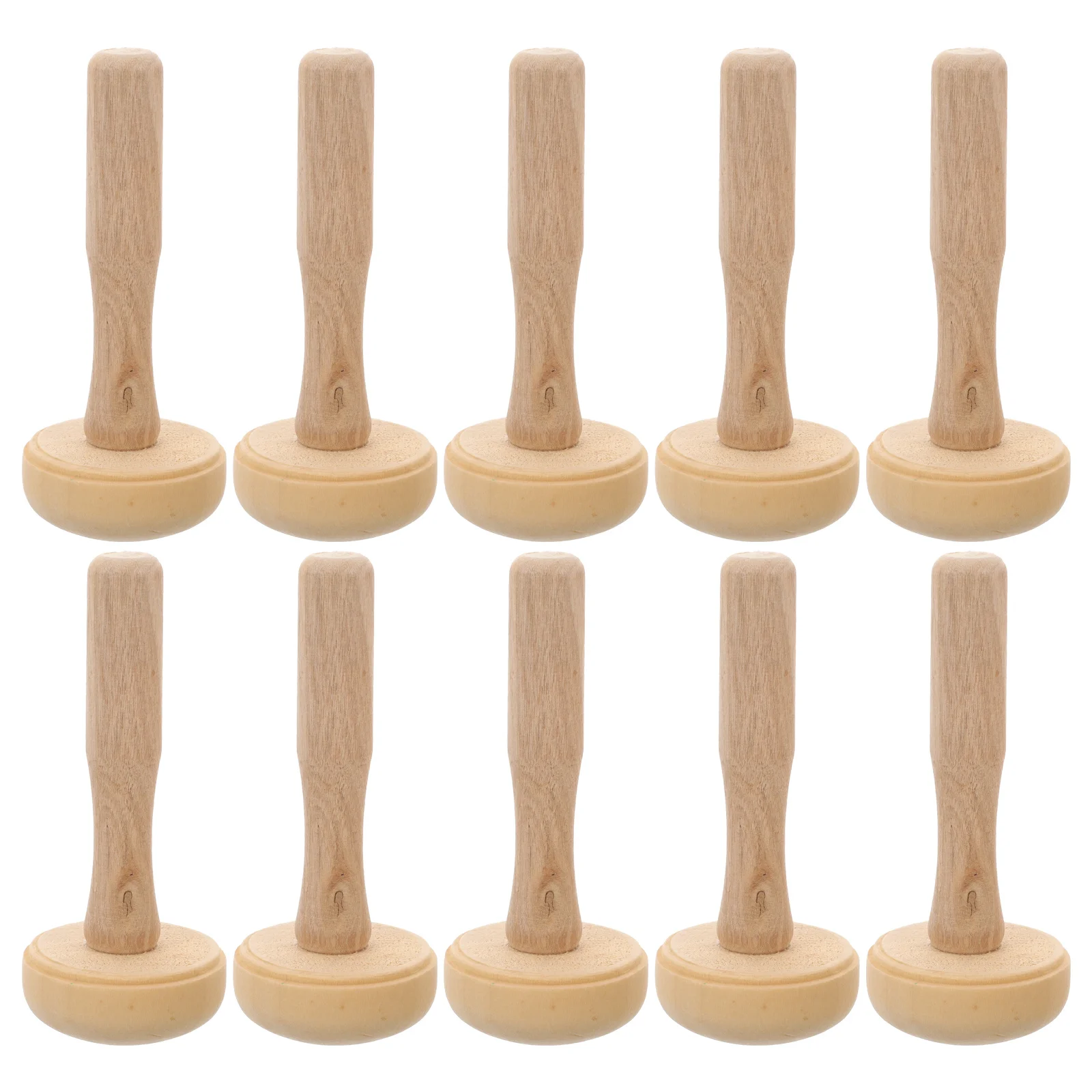 

10Pcs Craft Printmaking Tool Ergonomic Wooden Mushroom Roller for Even Application and Drawing Projects