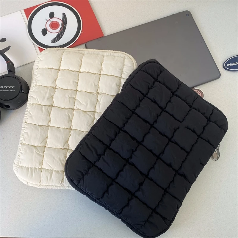 Puffy Laptop Bag Sleeve 11/13/14/15/15.6 Inch Quilted Case Laptop Cover For MacBook Air Pro/iPad/Lenovo/Hp Puffer Notebook pouch