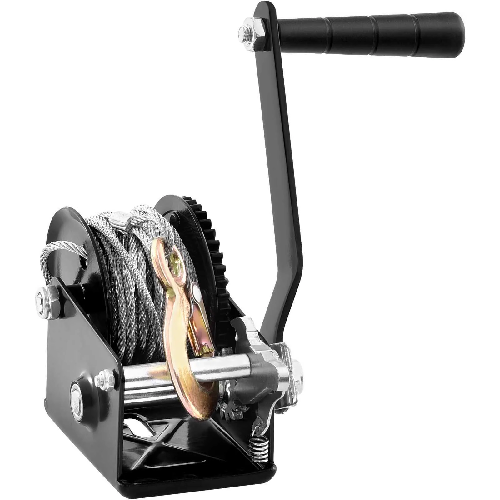 VEVOR Hand Winch 800 lbs/3500 LBS Capacity Brake Winch W/ 33 ft Steel Rope Traction Hoisting Hand Winch for ATVs Boats Trailers