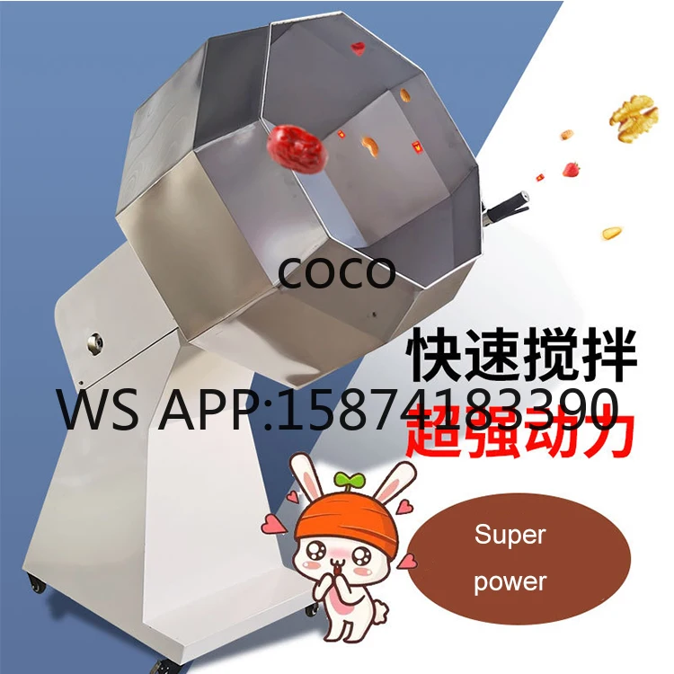 High Quality Octagonal Mixer Blender Seasoning Powder Coating Machine for Popcorn Peanut Potato Chips