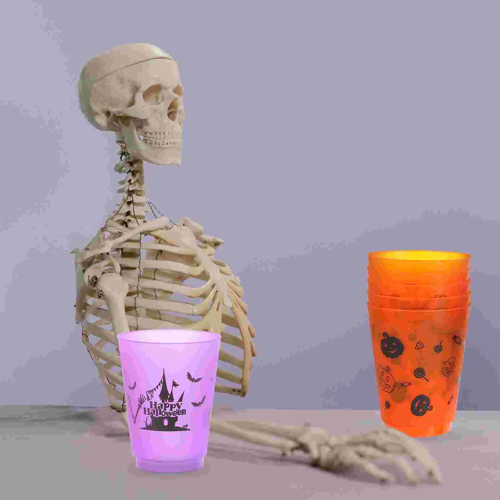 20 Pcs Cup Halloween Drinking Water Gift Juice Storage Cups Multi-function Mugs Plastic for Party Decorative Milk