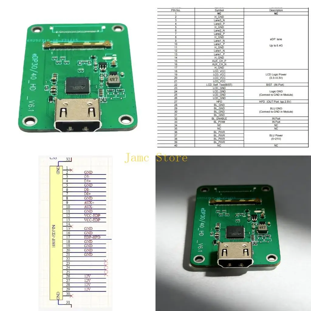 

LX0B Advanced EDP to 1080P Conversion Board Featuring Broad Compatibility and Robust Performances for 4K2K Displays Adapter