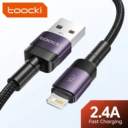 Toocki 2.4A USB Lighting Cable for iPhone 14 13 12 11 Pro Max Plus 8 7 5 6 AirPods Fast Chrging Cable for iPhone