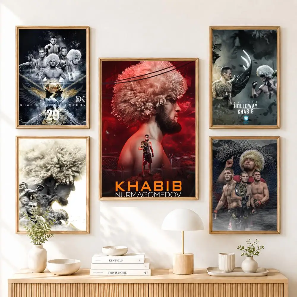 UFC Khabib Nurmagomedov Gemälde Kalligrafie-Poster und Kunstdrucke Heimdekoration Kunstgeschenke