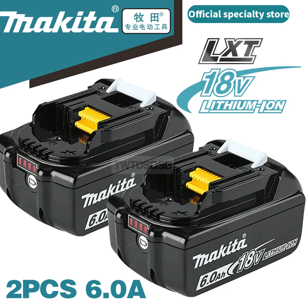 100% baterías makita 18v originales batería de litio de repuesto Original Makita 6Ah/5Ah/3Ah para Makita 18V BL1830B BL1850B BL1850 BL1840 BL1860