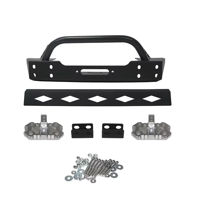 Front Bumper For Jeep Wrangler JK JL JT 2007-2024 4x4 Off-Road Vehicle Parts Wholesale Steel Front Bumper With Corners