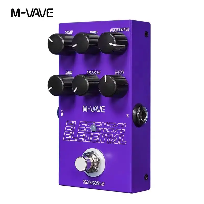 In Stock M-Vave Elemental Guitar Delay Effect Pedal 9 Delay Modes Digital Modeling Single Effect Processor For Guitar Players