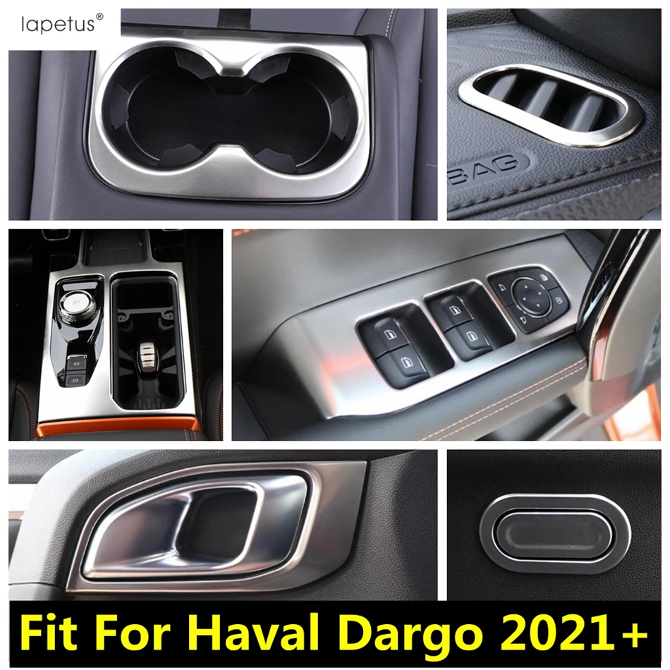 

Central Control Gear Shift Water Cup Panel / Dashboard Air AC Vent / Window Lift Cover Trim Accessory For Haval Dargo 2021 2022