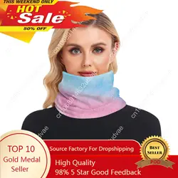 Winter Scarf Knitted Ring Neck Wraps Gradient Design Women Bandana Warm Solid Collar Unisex Men Face Scarves Infinite Cashmere