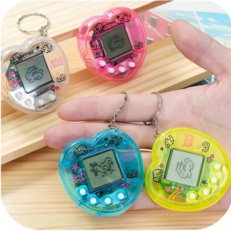 สัตว์เลี้ยงอิเล็กทรอนิกส์รูปหัวใจ ทามาก็อตจิ ของเล่นสัตว์ดิจิทัลเสมือนจริง ย้อนยุค สนุกสนาน ของเล่นสัตว์ดิจิทัลแบบพกพา เกมสัตว์เลี้ยงดิจิทัล