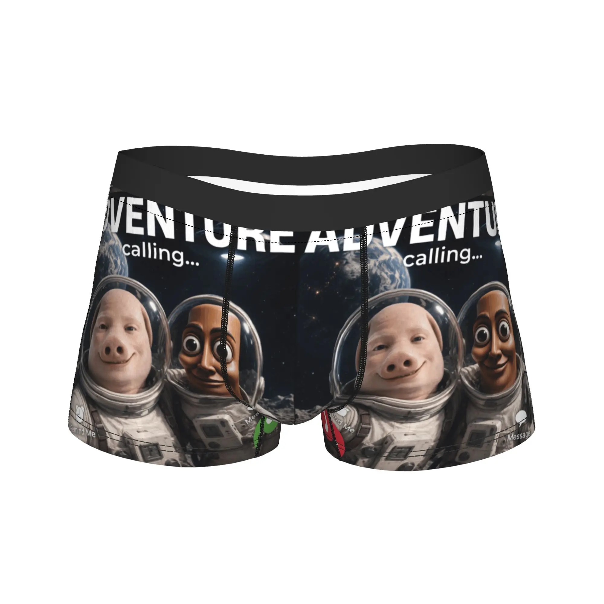 Funny Brainrot Outer Space Meme Tung Sahur John Pork Selfie Underwear Trunk Hot Sale Men Panties Comfortable Shorts Briefs