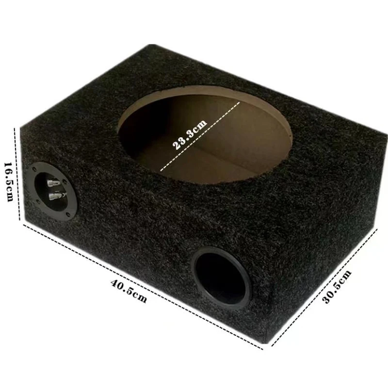 10-Inch New Ultra-thin Coaxial Speaker Empty Cabinet Wooden Box Square MDF Felt Car Modified Subwoofer Passive With Junction Box